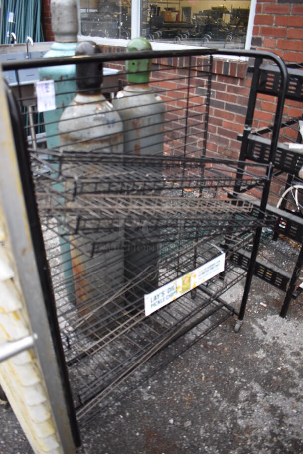 Black Metal Rack. 38x14x51 - Image 2 of 3