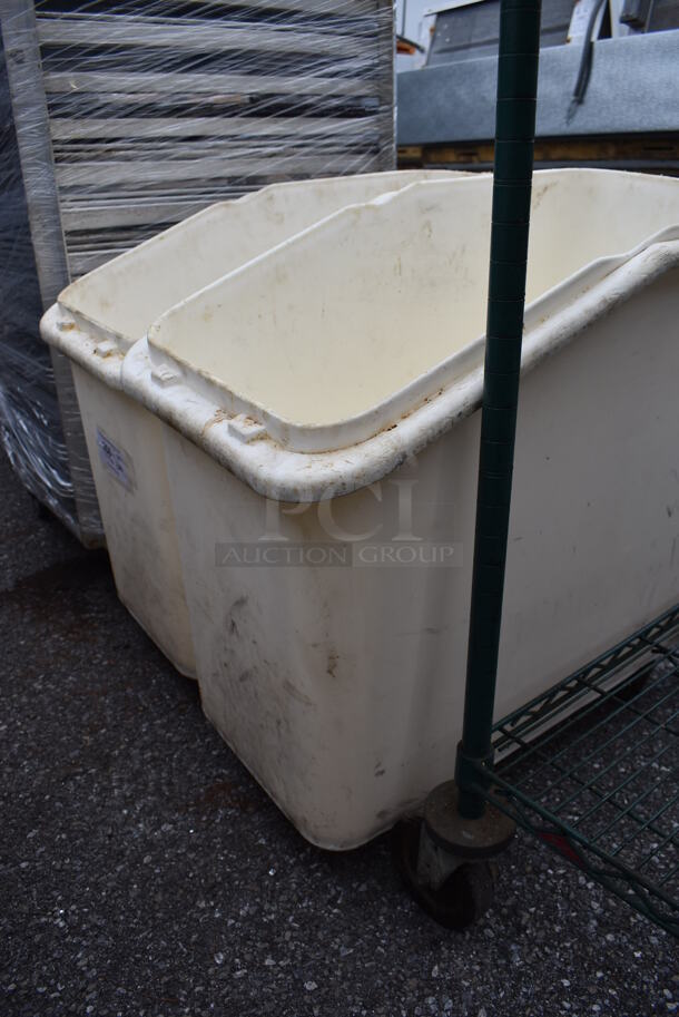 2 White Poly Ingredient Bins on Commercial Casters. 16x30x30. 2 Times Your Bid! - Image 3 of 3