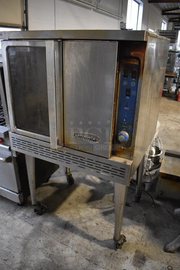Imperial Stainless Steel Commercial Full Size Convection Oven w/ View Through Door, Solid Door and Metal Oven Racks on Commercial Casters. 38x39x65 - Image 2 of 6
