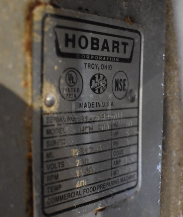 Hobart HCM 300 Metal Commercial Floor Style Horizontal Cutter Mixer. 200 Volts. 33x21x42 - Image 8 of 8