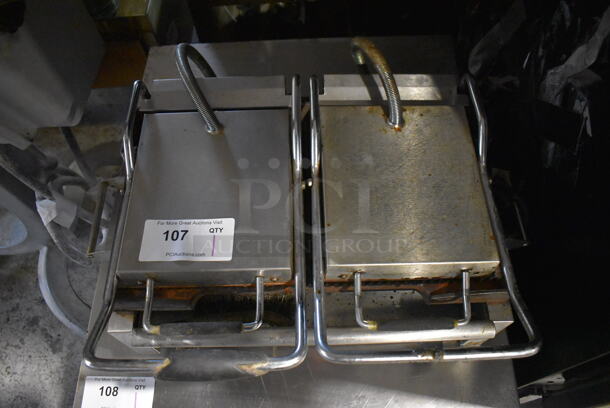 Cecilware SG-2LG Stainless Steel Commercial Countertop Electric Powered Double Panini Press. 240 Volts. 22x16x10 - Image 4 of 7