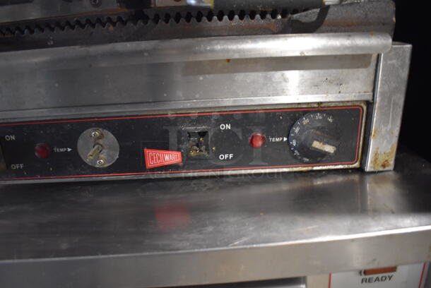 Cecilware SG-2LG Stainless Steel Commercial Countertop Electric Powered Double Panini Press. 240 Volts. 22x16x10 - Image 6 of 7
