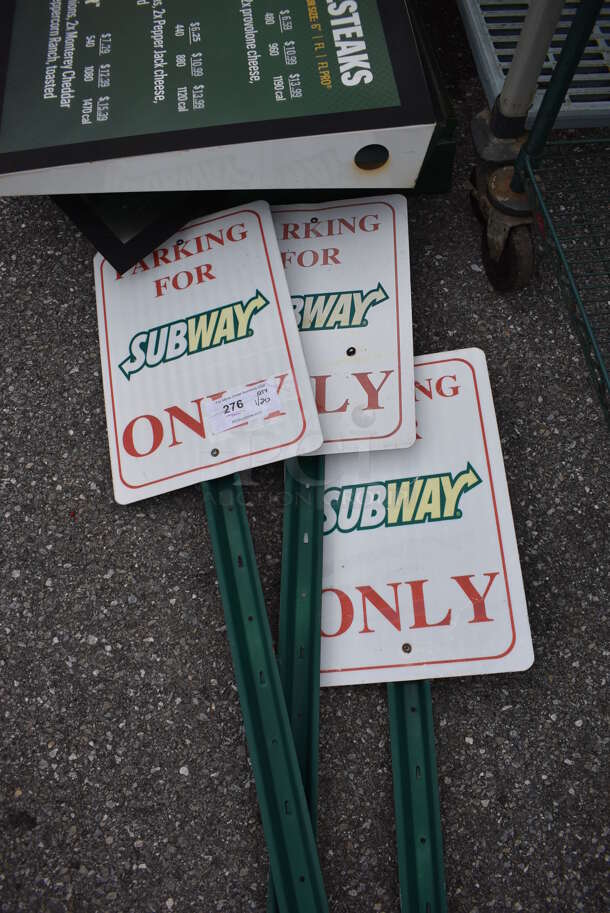 ALL ONE MONEY! Lot of 3 Metal Signs. 12x1x58 - Image 2 of 2