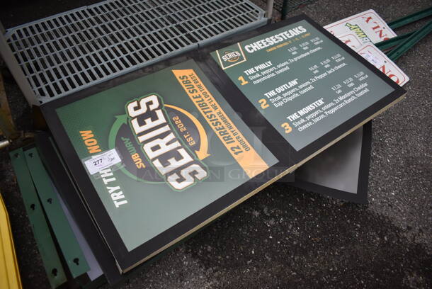 5 Metal Signs. 49.5x4.5x24.5. 5 Times Your Bid! - Image 1 of 3
