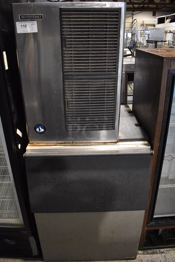 Hoshizaki KM-515MAH Stainless Steel Commercial Ice Head on Commercial Bin. 115-120 Volts, 1 Phase. 30x33x71 - Image 1 of 6