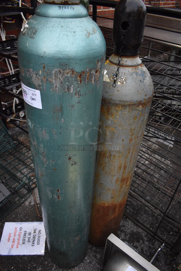 3 Metal Carbon Dioxide Tanks. 8x8x52, 8x8x56. 3 Times Your Bid! - Image 3 of 3