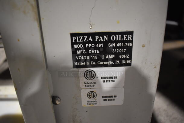 2017 Mallet & Co PPO 491 Metal Commercial Countertop Pizza Pan Oiler. 115 Volts, 1 Phase. 15x22x12. Tested and Does Not Power On - Image 5 of 5