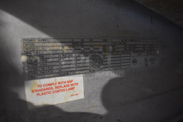 Victory Stainless Steel Commercial Single Door Pass Through Cooler. 26x36x78. Tested and Powers On But Does Not Get Cold - Image 5 of 6