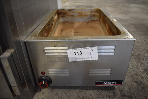 2019 Adcraft FW-1200W Stainless Steel Commercial Countertop Food Warmer. 120 Volts, 1 Phase. 14.5x22.5x9. Tested and Working!