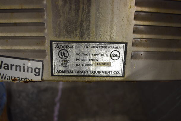 2019 Adcraft FW-1200W Stainless Steel Commercial Countertop Food Warmer. 120 Volts, 1 Phase. 14.5x22.5x9. Tested and Working! - Image 4 of 4