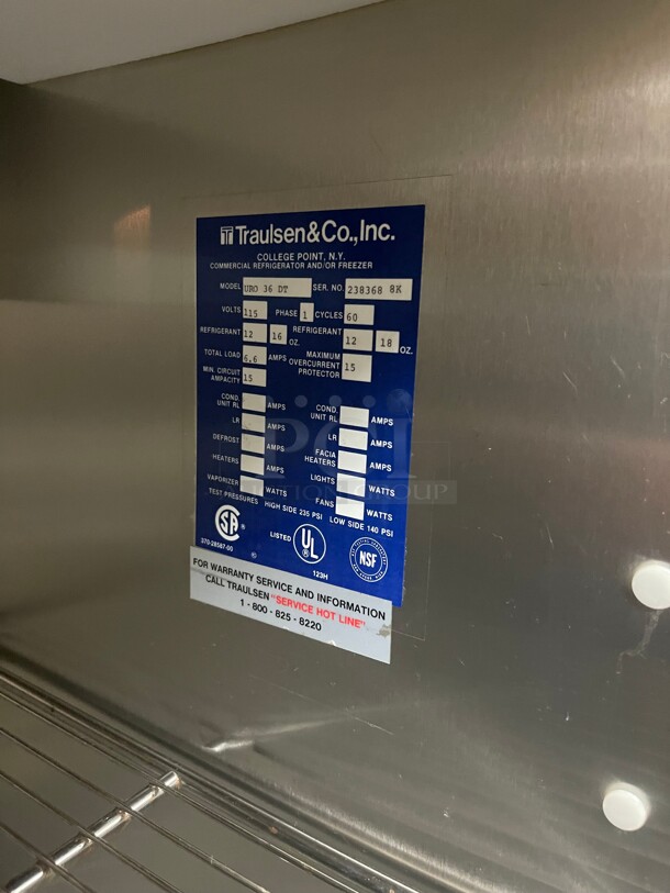 Traulsen Commercial Refrigerator and Freezer NSF 115 Volt on Casters  - Image 7 of 7