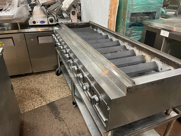 Fully Refurbished! Ideal Commercial 72 inch Charbroiler Kabob Grill Great for Steaks or Kabob Natural Gas NSF Tested and Working! - Image 3 of 9