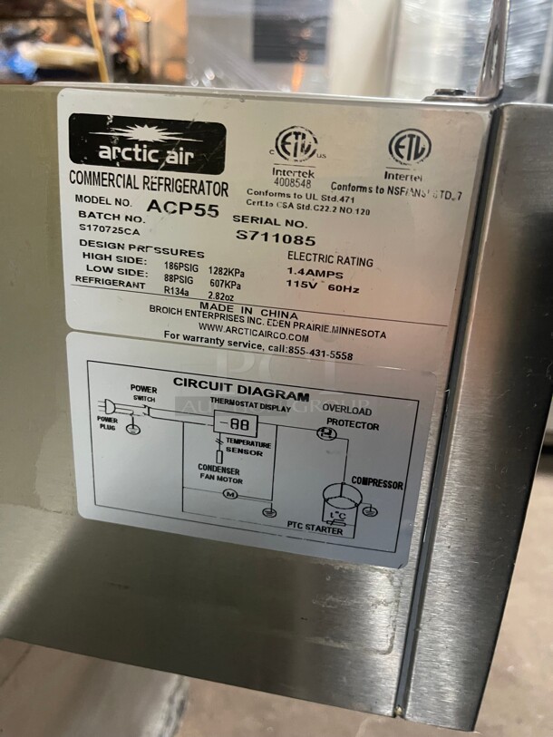 Arctic Air Refrigerated Counter-Top Prep Unit - ACP55 115 Volt NSF  - Image 7 of 7
