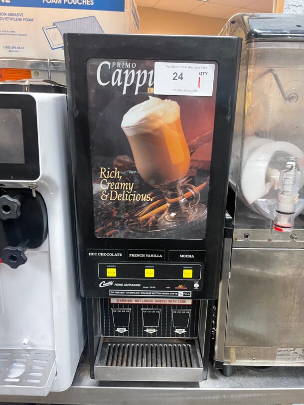 Working! Curtis PC-3D Commercial Cappuccino Machine w/(3) Dispensers, 120v NSF Tested and Working! 