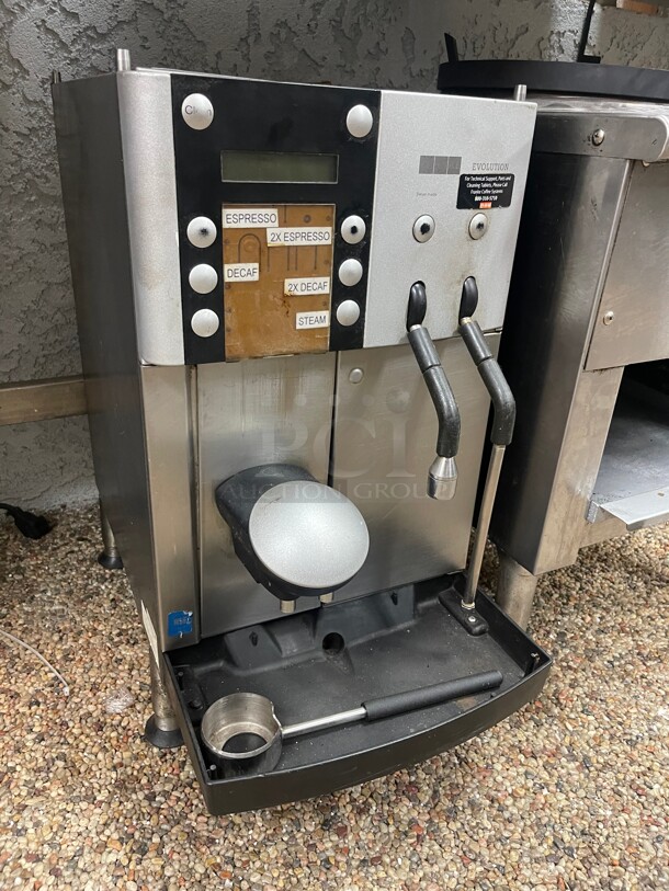 Franke Evolution Basic Commercial Coffee Espresso Machine 4800W 24A missing Bean Hoppers NSF Working!