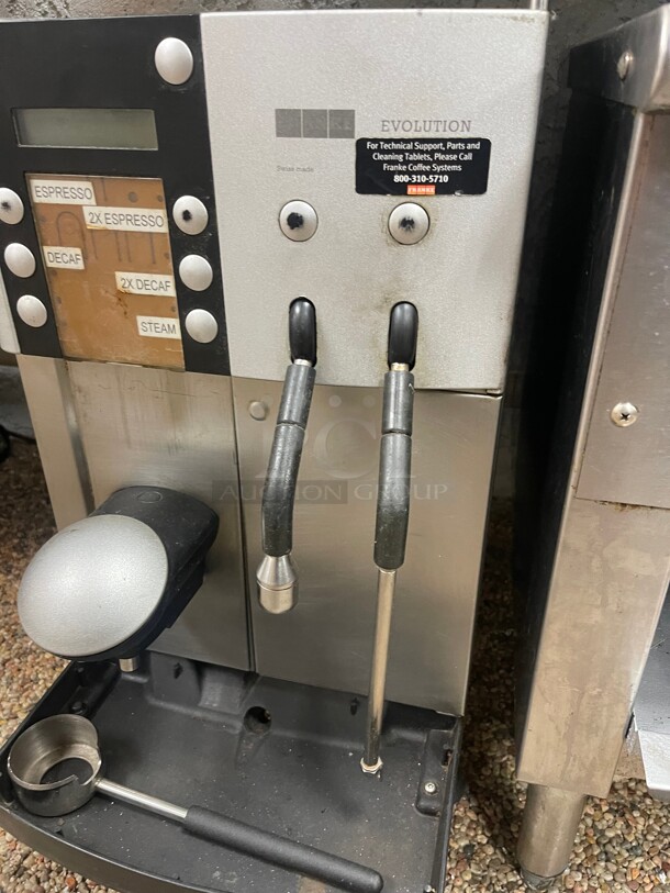 Franke Evolution Basic Commercial Coffee Espresso Machine 4800W 24A missing Bean Hoppers NSF Working! - Image 4 of 11