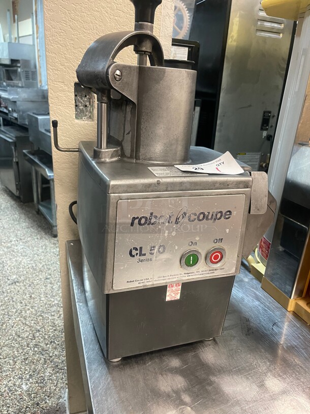 Working! Robot Coupe CL50 Continuous Feed Commercial Food Processor with 2 Discs - 1 1/2 hp NSF 115 Volt Tested and Working - Image 1 of 7