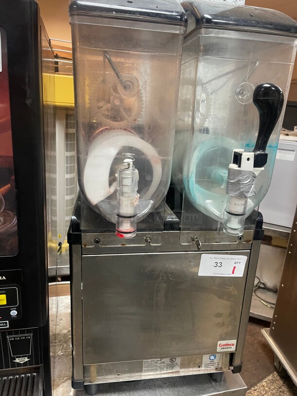 Crathco ID2.2F/ G23-2B LIGHT PANEL Double 2.9 Gallon Commercial Granita / Slushy / Frozen Beverage Machine with Manual Control and Light Panel - 115V NSF Working Missing Parts  - Image 6 of 8