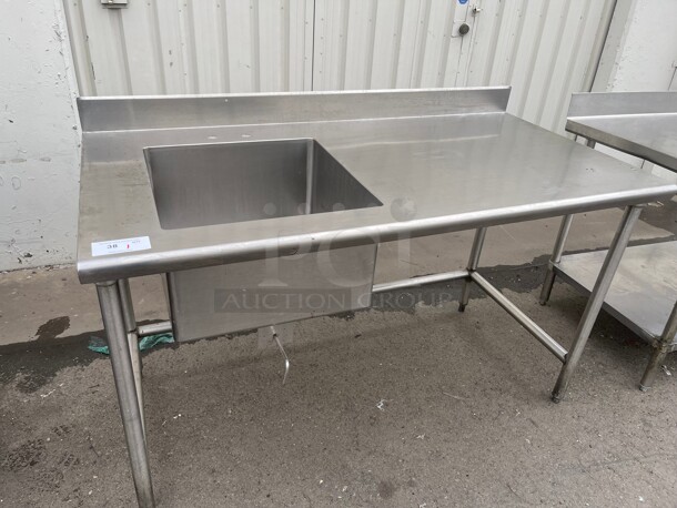 Clean! Fully Stainless Steel Commercial preparation Sink and Work Table NSF 