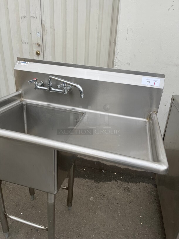 Clean! GSW Fully Stainless Steel Commercial Prep Vegetable sink NSF  - Image 7 of 8
