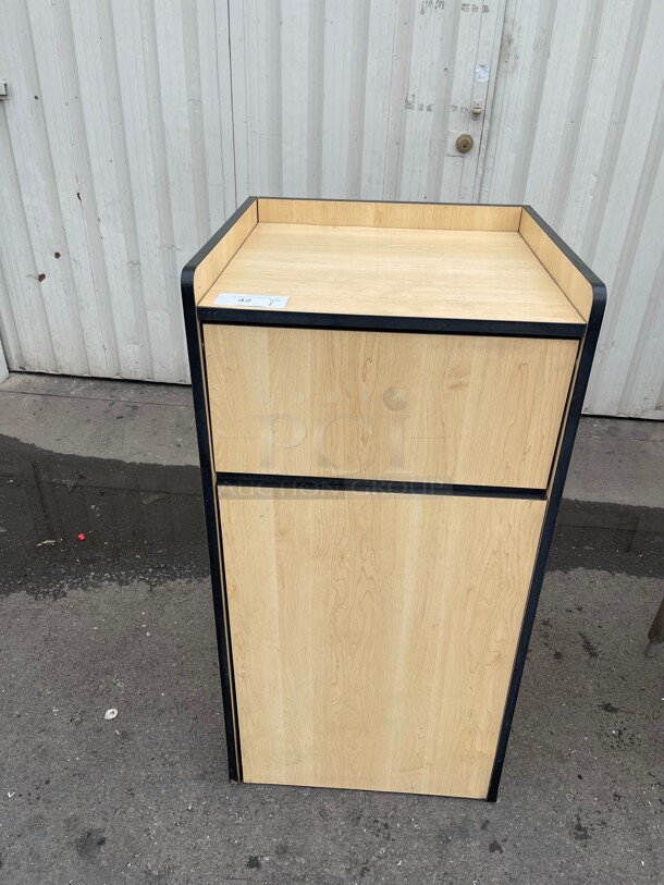 Clean! Mable Wood Trash Receptacles NSF   - Image 3 of 8