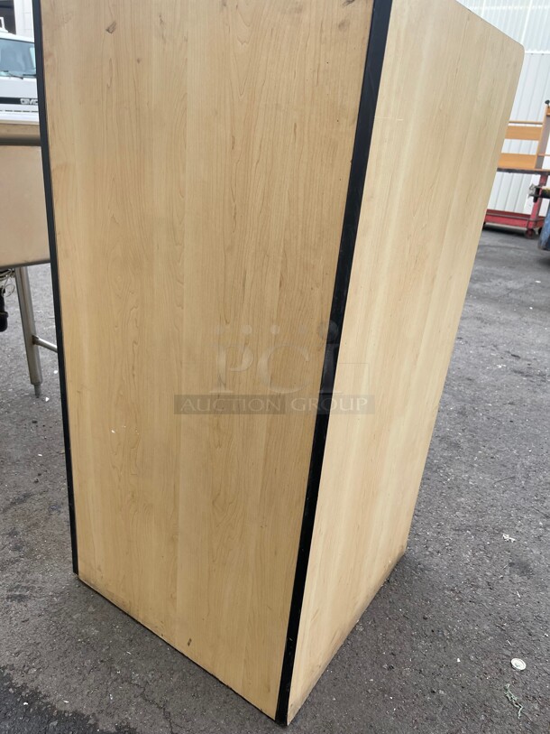 Clean! Mable Wood Trash Receptacles NSF   - Image 8 of 8