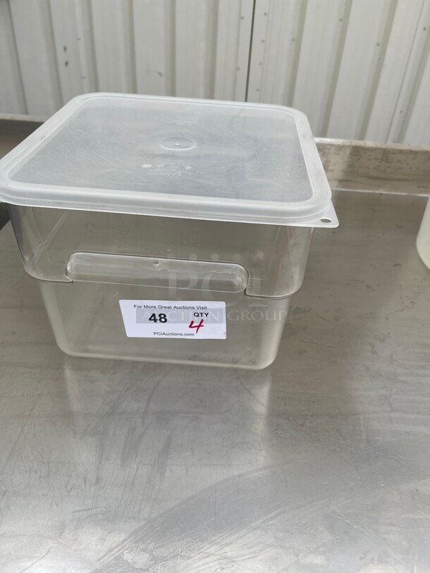 Clean! Cambro® Square Food Storage Containers - 12 Quart - Image 1 of 7