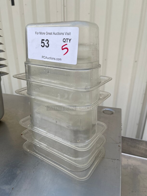 Cambro Camwear 1/8 Size Clear Polycarbonate Food Pan - 4 inch Deep NSF - Image 2 of 7