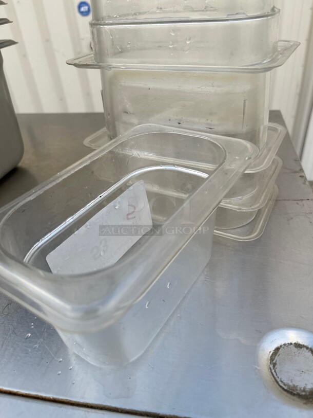 Cambro Camwear 1/8 Size Clear Polycarbonate Food Pan - 4 inch Deep NSF - Image 3 of 7