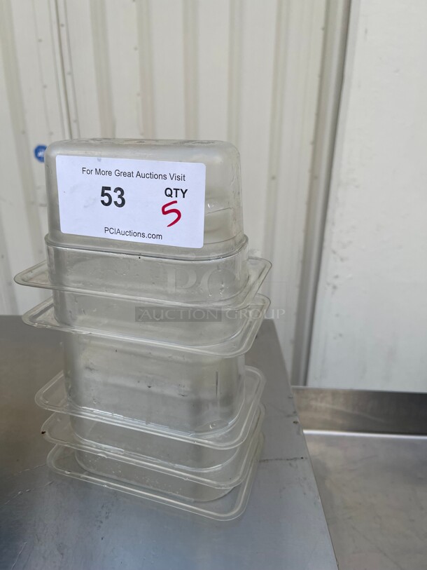 Cambro Camwear 1/8 Size Clear Polycarbonate Food Pan - 4 inch Deep NSF - Image 4 of 7