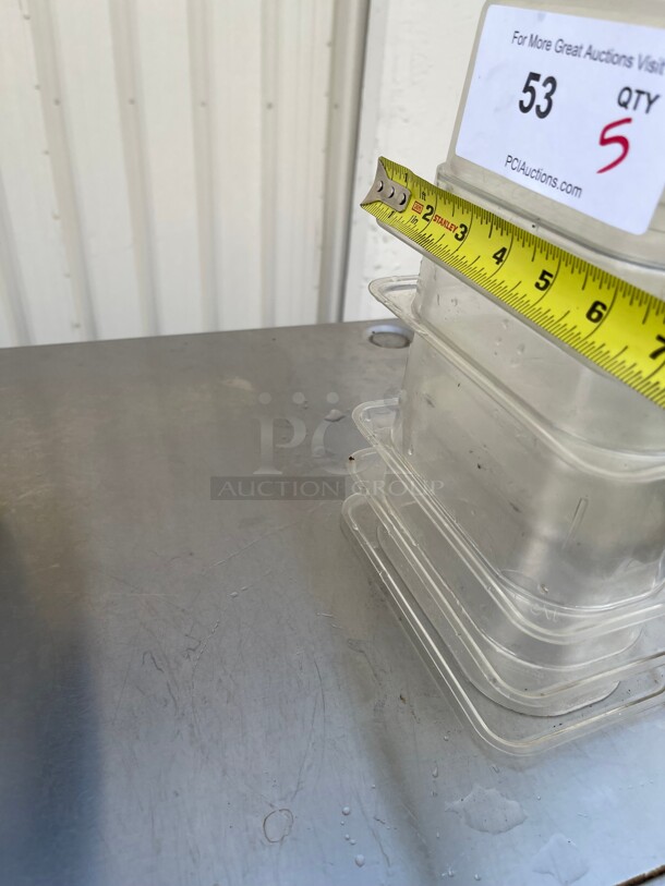 Cambro Camwear 1/8 Size Clear Polycarbonate Food Pan - 4 inch Deep NSF - Image 7 of 7