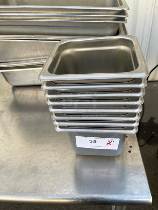 Cambro 64CW135 Camwear 1/6 Size Stainless  Food Pan - 4 inch Deep - Image 2 of 7