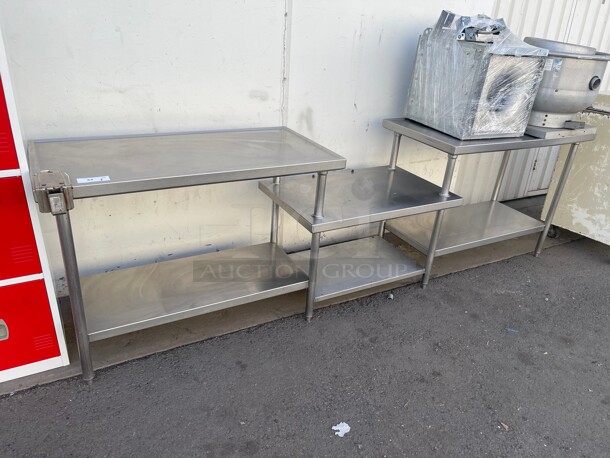 Clean! Two Levels Fully Stainless Steel Commercial Table NSF  - Image 1 of 9