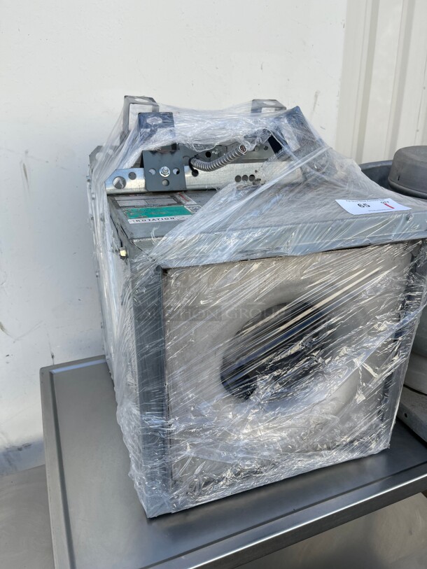 Clean! Loren Cook 120 SQN Square Direct Drive Commercial Exhaust Fan .500hp, 208V, 3 Phase 1725 RPM NSF  - Image 2 of 7