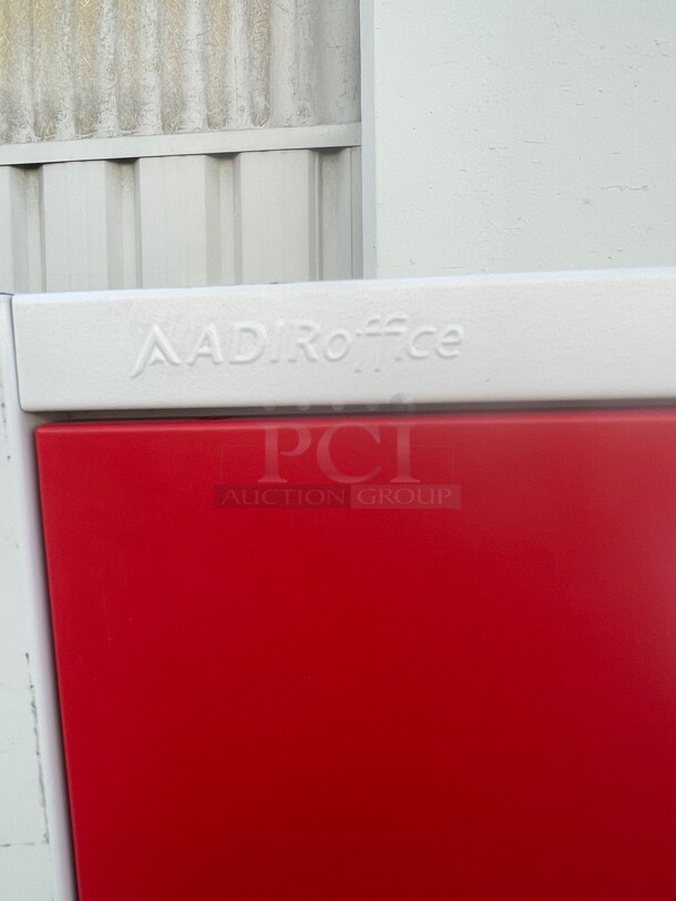 AdirOffice 629 Series 72 in. x 12 in. x 12 in. 4-Compartment Steel Tier Key Lock Storage Locker in Red Missing Keys - Image 6 of 6