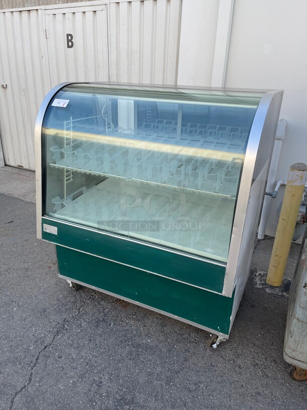 Working! Federal CG48 48 inch Full Service Commercial Deli Case w/ Curved Glass - (2) Levels, 120v NSF Tested and Working! - Image 1 of 6