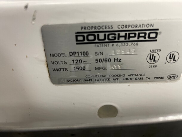 Working! DOUGHPRO Commercial DOUGH PRESS MODEL NUMBER DP 1100 , Pizza , Naan , Tortillas NSF 115 Volt Tested and Working!
 - Image 7 of 9