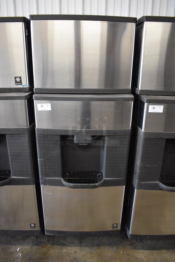 Manitowoc QD0452A Stainless Steel Commercial Ice Machine Head on Manitowoc QPA310 Stainless Steel Commercial Ice Bin Hotel Dispenser. 115 Volts, 1 Phase. 30x31x82 - Image 1 of 7