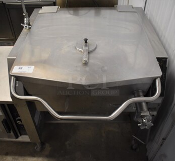 Market Forge Stainless Steel Commercial Floor Style Natural Gas Powered Braising Pan. 38x45x47