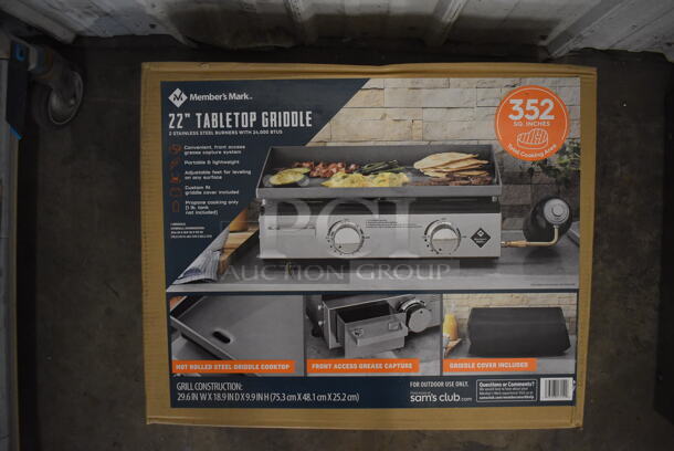 BRAND NEW IN BOX! Member's Mark 22" Tabletop Griddle. - Image 1 of 6