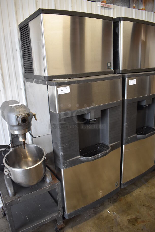 Manitowoc QD0452A Stainless Steel Commercial Ice Machine Head on Manitowoc QPA310 Stainless Steel Commercial Ice Bin Hotel Dispenser. 115 Volts, 1 Phase. 30x31x82 - Image 4 of 7