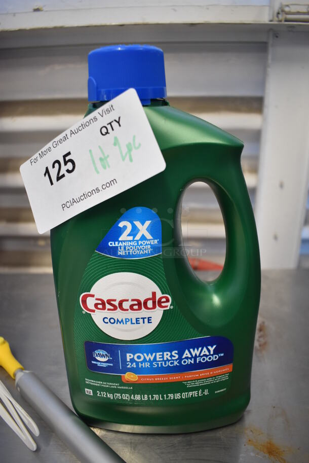 ALL ONE MONEY! Lot of Cascade Complete Dishwasher Liquid Bottle and Duster Handle - Image 3 of 3