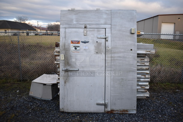 US Cooler 8'x12'x8'  Walk In Cooler Box w/ Copeland CR18K6-TF5-875 Compressor and Condensing Fan. 208/240 Volts, 3 Phase. Picture of the Unit Before Removal Is Included In the Listing. - Image 3 of 10