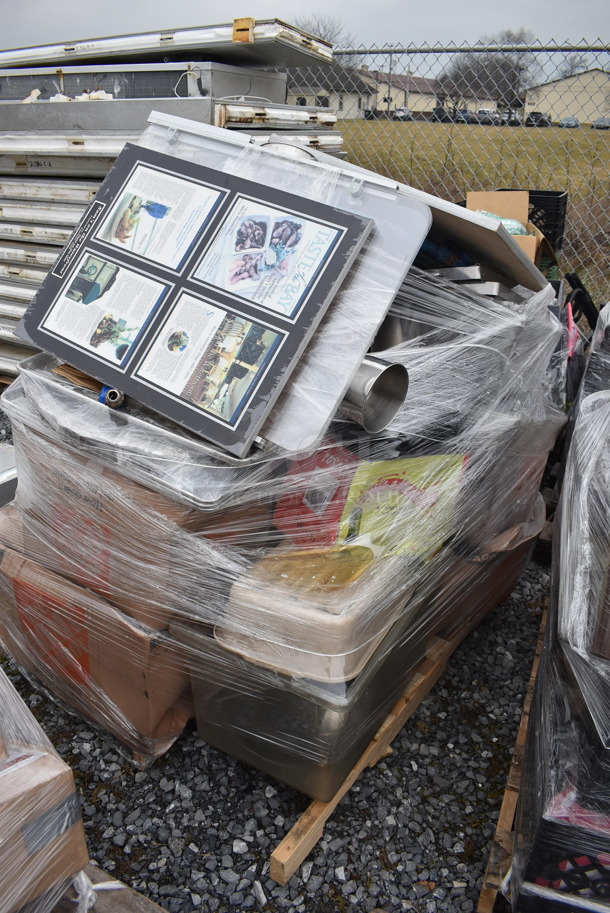 MEGA LOT OF 7 Pallets of Various Smallwares Including Bins, Dish Caddies and Ice Bucket Stands. Must Take All Pallets. 7 Times Your Bid! - Image 3 of 12