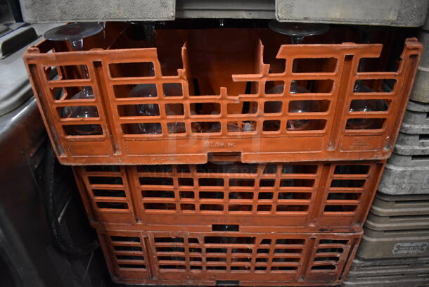 18 Various Dish Caddies w/ Various Glasses Including Wine Glasses. 18 Times Your Bid! - Image 4 of 5