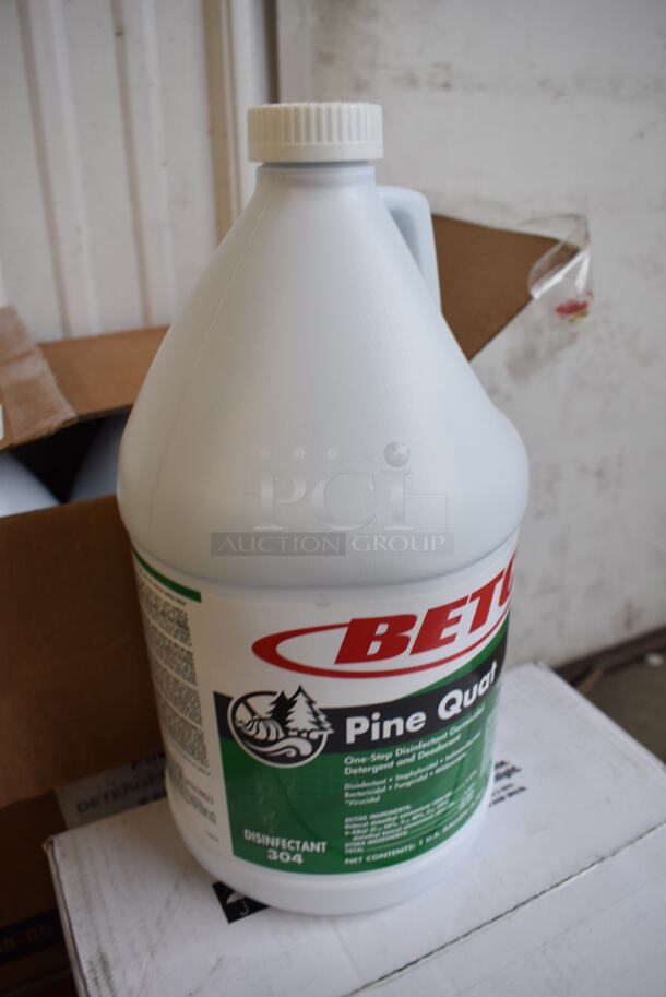 2 Boxes of 4 BRAND NEW IN BOX! Betco Pine Quat One Step Disinfectant Jugs. 6x6x12. 2 Times Your Bid! - Image 2 of 5