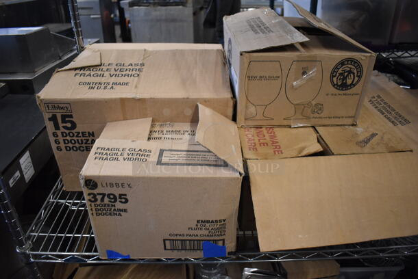 ALL ONE MONEY! Metro Lot of Various Items Including Coffee Grounds, Mason Jars, BRAND NEW IN BOX Glassware and Tomato Slicers. Does Not Include Shelving Unit - Image 6 of 10