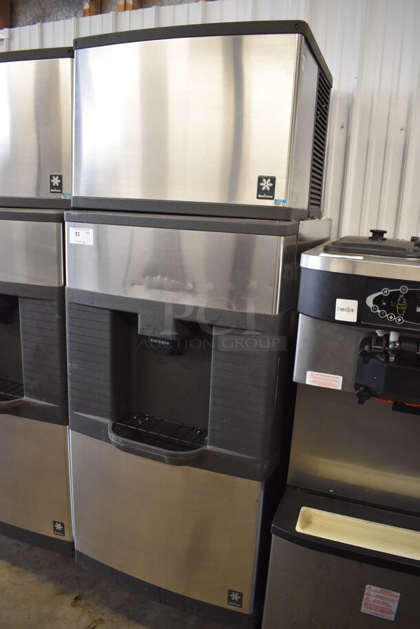 Manitowoc QD0452A Stainless Steel Commercial Ice Machine Head on Manitowoc QPA310 Stainless Steel Commercial Ice Bin Hotel Dispenser. 115 Volts, 1 Phase. 30x31x82 - Image 8 of 8