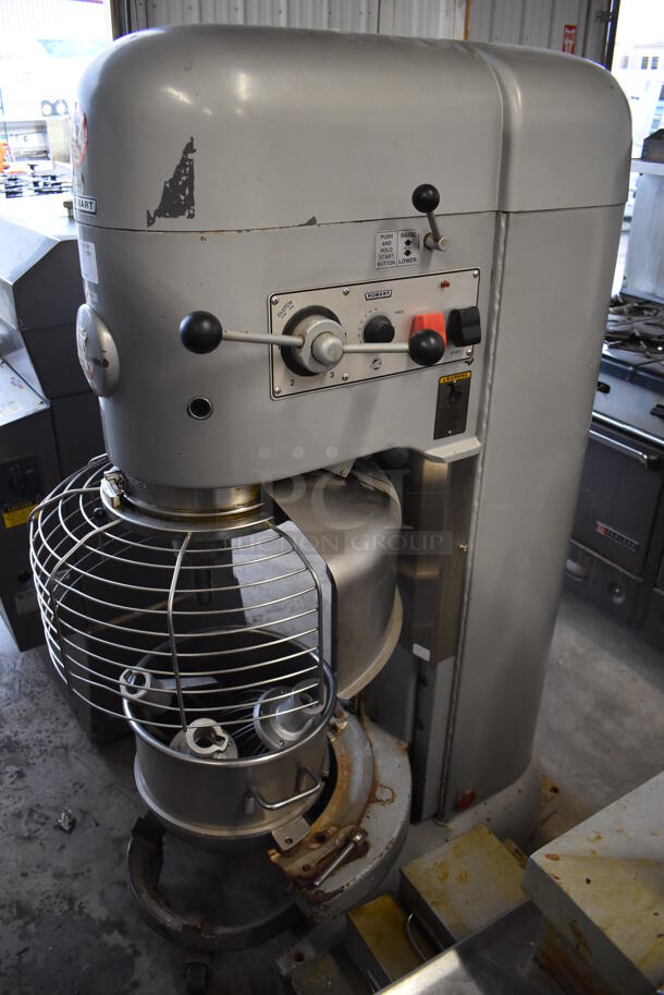 Hobart M-802 Metal Commercial Floor Style 80 Quart Planetary Dough Mixer w/ Bowl Guard, Bowl Adapter, Stainless Steel 30 Quart Mixing Bowl, 40 Quart Whisk Attachment, 30 Quart Whisk Attachment, 30 Quart Paddle Attachment and Bowl Dolly. 200 Volts, 3 Phase. 25x41x67 - Image 2 of 12