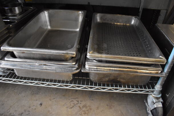ALL ONE MONEY! Metro Lot of Various Items Including Bar Mats, Stainless Steel Drop In Bins, Monoprice Speaker, Muffin Baking Pans and Air Pots. Does Not Include Shelving Unit - Image 10 of 12